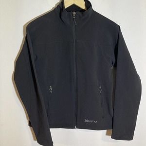 Marmot Women’s S Black Altitude Soft Shell Jacket‎ Water Wind Resistant Coat EUC
